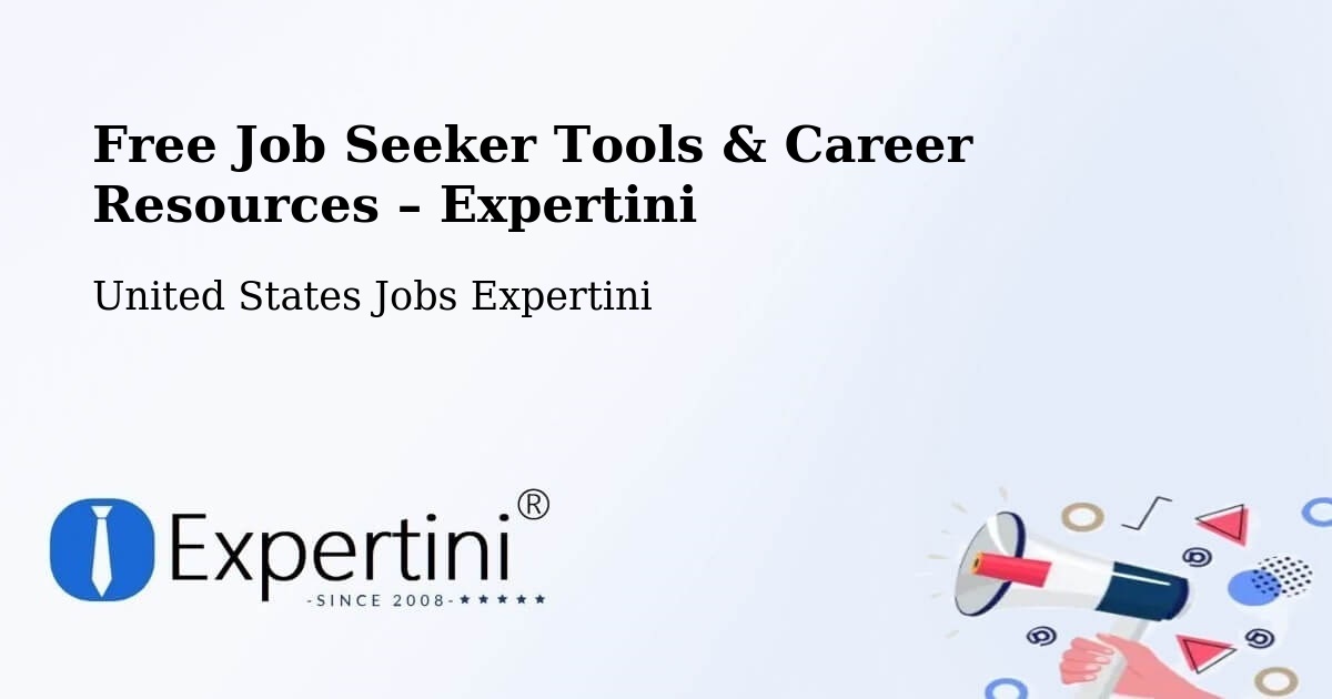 Free Job Seeker Tools & Career Resources – Somerset County - Somerset County, United States Jobs Expertini